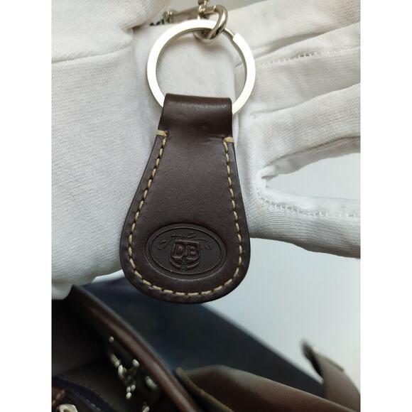 Dooney & Bourke Midnight Blue Canvas Leather Trim Top Handle Satchel Bag - Picture 10 of 12